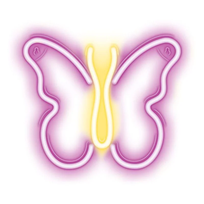 Dekorativní LED neon Motýl růžový