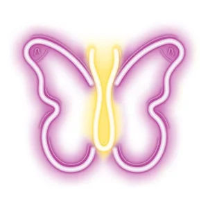 Dekorativní LED neon Motýl růžový