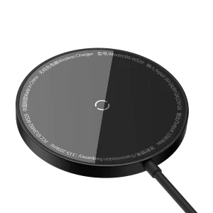Baseus Bezdrátová nabíječka do sítě Simple Mini3 15W USB-C černá - obrázek 3