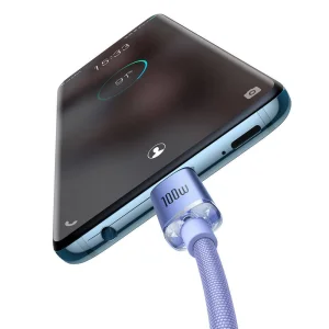 Baseus CAJY000705 Crystal Shine Series Datový Kabel USB-C - USB-C 100W 2m Purple - obrázek 3