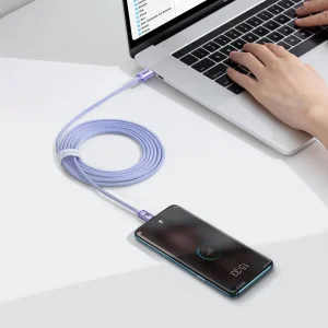 Baseus CAJY000705 Crystal Shine Series Datový Kabel USB-C - USB-C 100W 2m Purple - obrázek 5