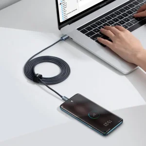 Baseus CAJY000701 Crystal Shine Series Datový Kabel USB-C - USB-C 100W 2m Black - obrázek 6