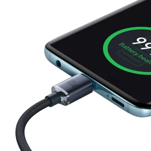 Baseus CAJY000701 Crystal Shine Series Datový Kabel USB-C - USB-C 100W 2m Black - obrázek 7