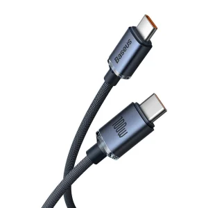 Baseus CAJY000701 Crystal Shine Series Datový Kabel USB-C - USB-C 100W 2m Black - obrázek 9