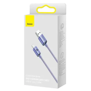 Baseus CAJY000405 Crystal Shine Series Datový Kabel USB - USB-C 100W 1,2m Purple - obrázek 9