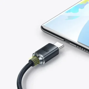 Baseus CAJY000401 Crystal Shine Series Datový Kabel USB - USB-C 100W 1,2m Black - obrázek 5