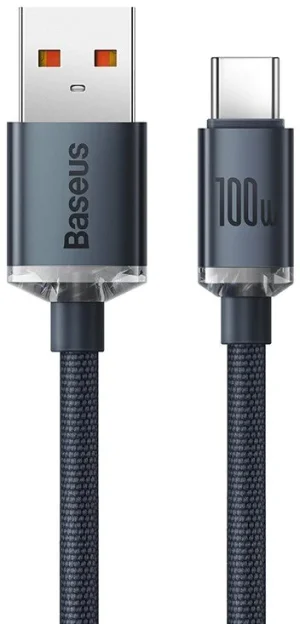 Baseus CAJY000401 Crystal Shine Series Datový Kabel USB - USB-C 100W 1,2m Black - obrázek 6