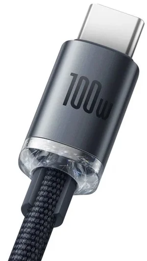 Baseus CAJY000401 Crystal Shine Series Datový Kabel USB - USB-C 100W 1,2m Black - obrázek 7