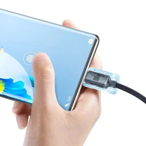 Baseus CAJY000401 Crystal Shine Series Datový Kabel USB - USB-C 100W 1,2m Black - obrázek 8