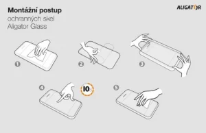 Aligator sklo GLASS PRINT Samsung S25+ černá - obrázek 4