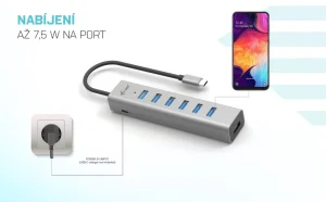 i-tec USB-C Charging Metal HUB 7 Port - obrázek 4
