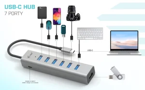 i-tec USB-C Charging Metal HUB 7 Port - obrázek 5