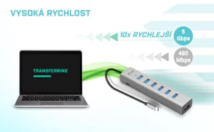 i-tec USB-C Charging Metal HUB 7 Port - obrázek 6