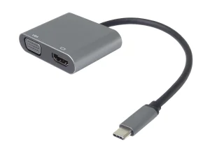 PremiumCord MST adaptér USB-C na HDMI + VGA, rozlišení 4K a FULL HD 1080p - obrázek 3