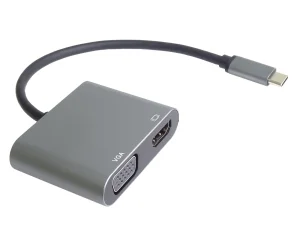 PremiumCord MST adaptér USB-C na HDMI + VGA, rozlišení 4K a FULL HD 1080p - obrázek 4
