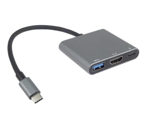 PremiumCord Adaptér USB-C na HDMI + USB3.0 + PD, rozlišení 4K a FULL HD 1080p - obrázek 2