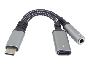 PremiumCord Redukce USB-C /3,5mm jack s DAC chipem + USB-C pro nabíjení 13cm - obrázek 5