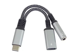 PremiumCord Redukce USB-C /3,5mm jack s DAC chipem + USB-C pro nabíjení 13cm - obrázek 6