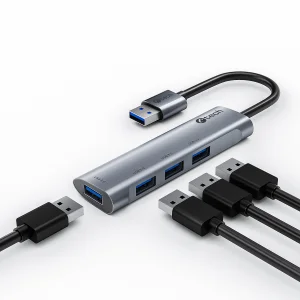 HUB USB C-tech UHB-U3-AL, 4x USB 3.2 Gen 1, hliníkové tělo - obrázek 2