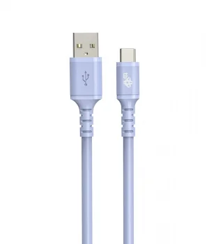 TB kabel USB-A - USB-C fialový 1m