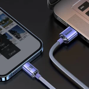 Baseus CAJY000005 Crystal Shine Series Datový Kabel USB - Lightning 20W 1,2m Purple - obrázek 6