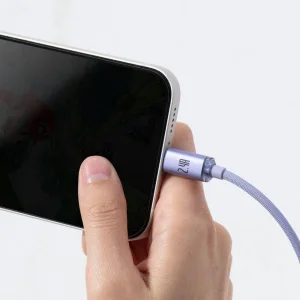 Baseus CAJY000005 Crystal Shine Series Datový Kabel USB - Lightning 20W 1,2m Purple - obrázek 7