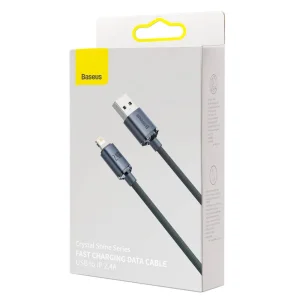 Baseus CAJY000001 Crystal Shine Series Datový Kabel USB - Lightning 20W 1,2m Black - obrázek 2