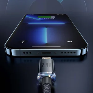 Baseus CAJY000001 Crystal Shine Series Datový Kabel USB - Lightning 20W 1,2m Black - obrázek 3