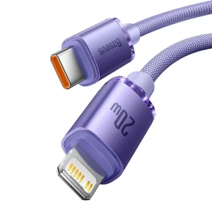 Baseus CAJY000205 Crystal Shine Series Datový Kabel USB-C - Lightning 20W 1,2m Purple - obrázek 10