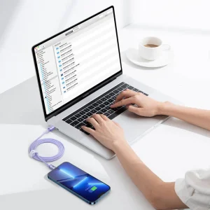 Baseus CAJY000205 Crystal Shine Series Datový Kabel USB-C - Lightning 20W 1,2m Purple - obrázek 5