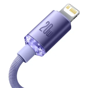 Baseus CAJY000205 Crystal Shine Series Datový Kabel USB-C - Lightning 20W 1,2m Purple - obrázek 7