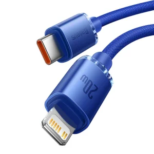 Baseus CAJY000203 Crystal Shine Series Datový Kabel USB-C - Lightning 20W 1,2m Blue - obrázek 5