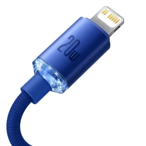 Baseus CAJY000203 Crystal Shine Series Datový Kabel USB-C - Lightning 20W 1,2m Blue - obrázek 9
