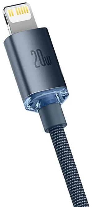 Baseus CAJY000201 Crystal Shine Series Datový Kabel USB-C - Lightning 20W 1,2m Black - obrázek 3