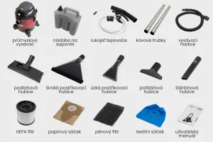 Salente Combo 4v1, vysavač pro mokré a suché vysávání, tepovač, fukar - obrázek 4