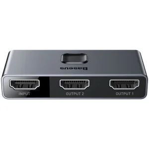 Baseus HDMI rozbočovač Matrix HDMI Splitter 2v1/1v2 šedý - obrázek 2