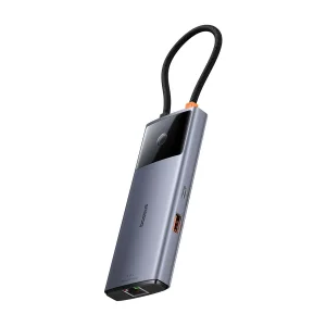 Baseus hub Series 2 USB 6v1 (USB-C/HDMI4K60Hz/USB-C(10Gbps)/USB-A(10Gbps)/RJ45/USB-C(PD) šedý - obrázek 3