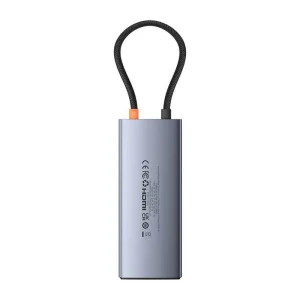 Baseus hub Series 2 USB 6v1 (USB-C/HDMI4K60Hz/USB-C(10Gbps)/USB-A(10Gbps)/RJ45/USB-C(PD) šedý - obrázek 4