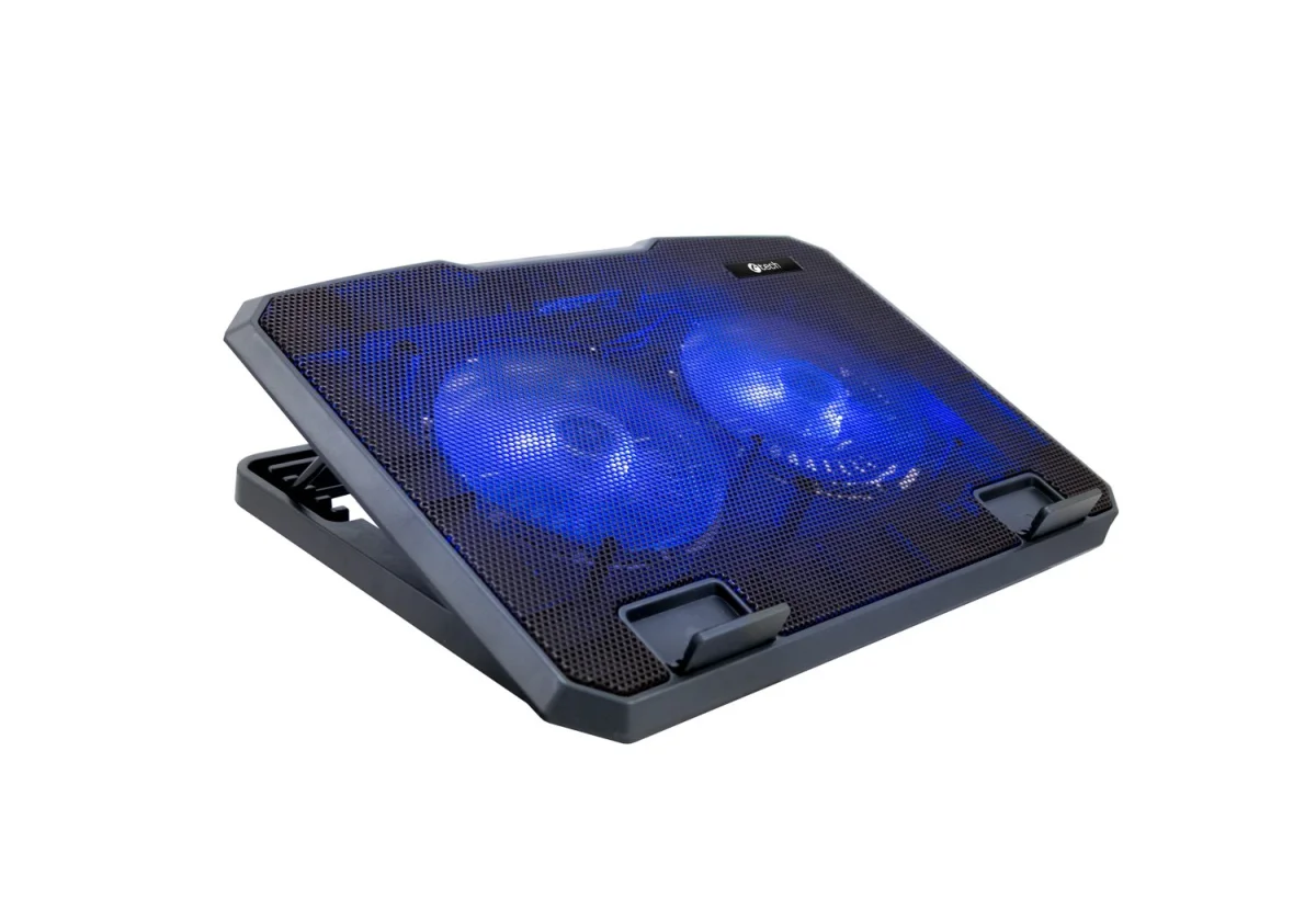 Chladící podložka C-TECH CLP-140 15,6" 2x USB modré podsvícení