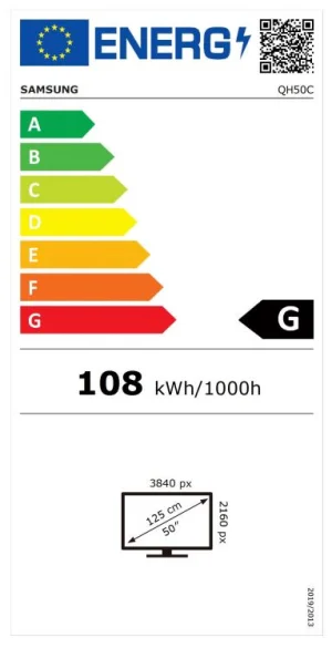 50'' LED Samsung QH50C - UHD,700cd,MI,24/7 - obrázek 7