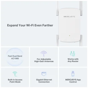 Mercusys ME50G AC1900 Wi-Fi Range Extender - obrázek 3