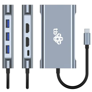 TB Touch USB C 8v1 - HDMI 2x, USB, VGA, RJ45, PD - obrázek 6