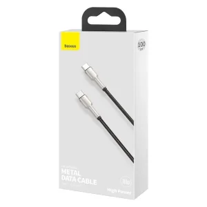 Baseus Datový kabel Cafule USB-C/USB-C 1m 100W (20V 5A) černý - obrázek 4