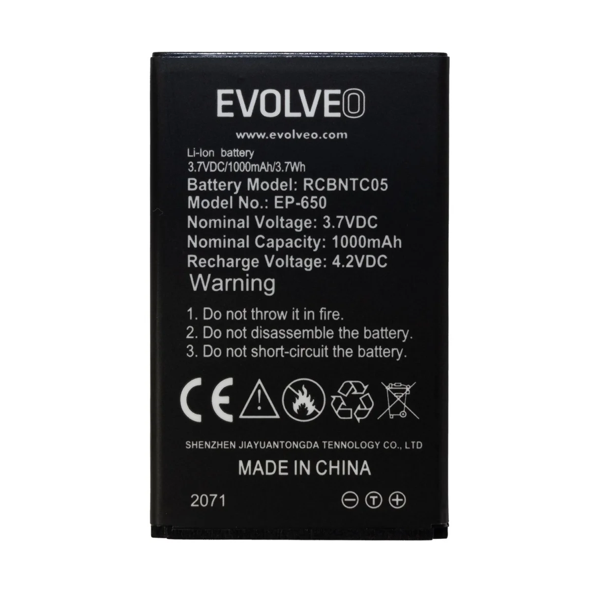 EVOLVEO orig. baterie 1000 mAh pro EasyPhone XG (EP-650)