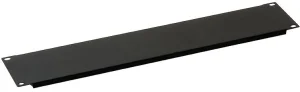 19" záslepka 4U plastový zámek RAL9005 černá