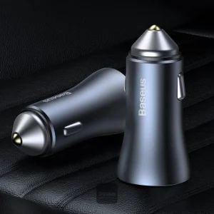 Baseus rychlonabíječka do auta Golden Contractor Pro Dual USB+USB-C 40W tmavě šedá - obrázek 6