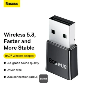 Baseus bezdrátový bluetooth adaptér BA07 černý - obrázek 5