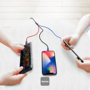 Baseus datový kabel 3v1 microUSB+Lightning+USB-C 1,2m 3,5A - obrázek 3