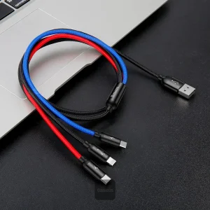 Baseus datový kabel 3v1 microUSB+Lightning+USB-C 1,2m 3,5A - obrázek 6
