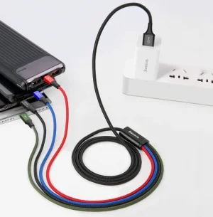 Baseus datový kabel 4v1 microUSB+USB-C+2xLightning 1,2m 3,5A černý - obrázek 4